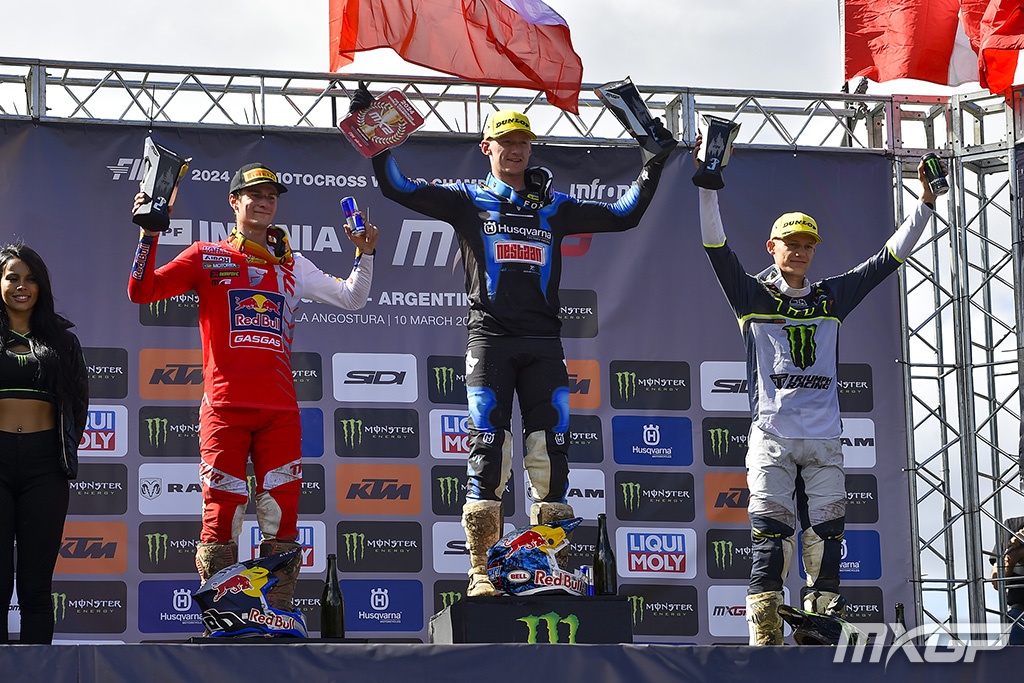 Dansk podieplads ved VM-start.
(Foto: MXGP.com)